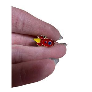 Red Rocket Enamel Pin